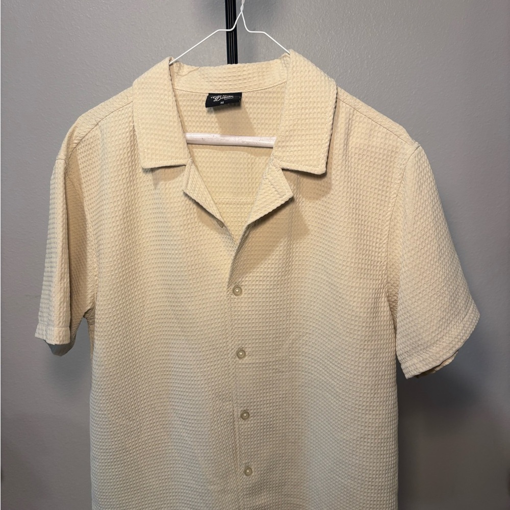 Luxe Cream Casual Button Down Shirt
